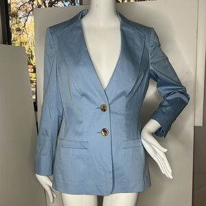 Escada Sz 40 French Blue Cotton Jacket